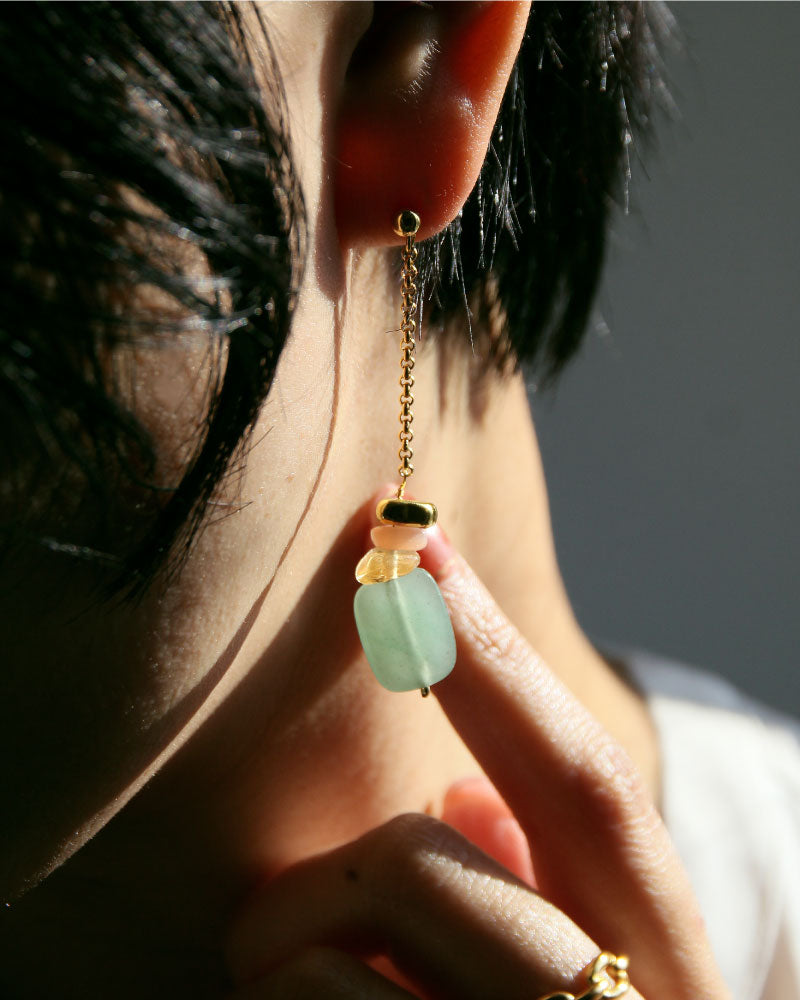 Grace Pierce ＆ Earring | グリーンアベンチュリン