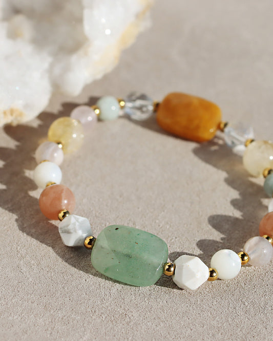 マルチストーン ゴムブレスレット