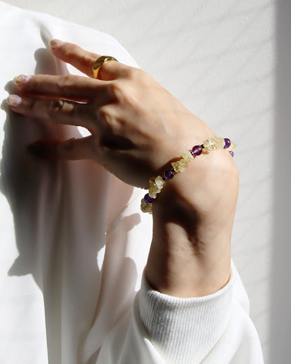 シトリン アメジスト ブレスレット