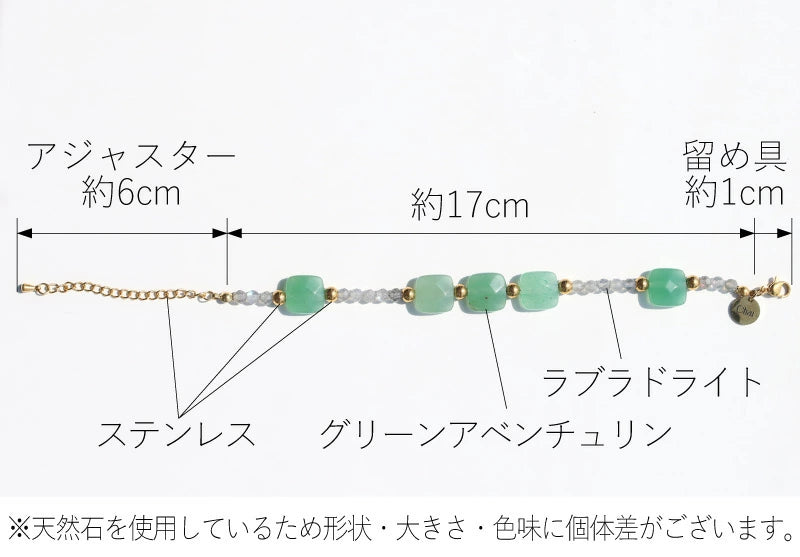グリーンアベンチュリン ラブラドライト ブレスレット