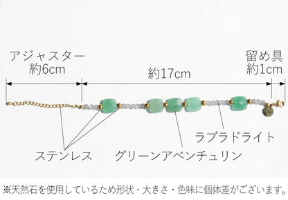 グリーンアベンチュリン ラブラドライト ブレスレット