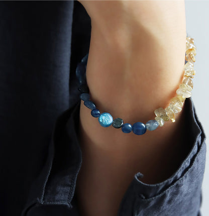 カイヤナイト ルチルクォーツ ブレスレット