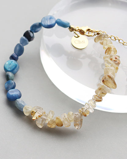 カイヤナイト ルチルクォーツ ブレスレット