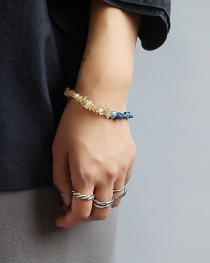 カイヤナイト ルチルクォーツ ブレスレット