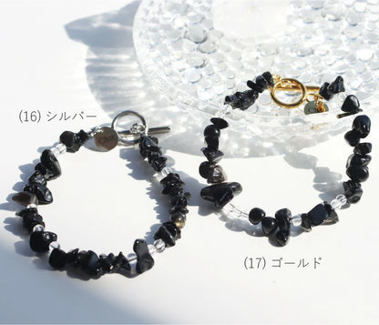 強さの守り | オブシディアン 7A水晶 ブレスレット
