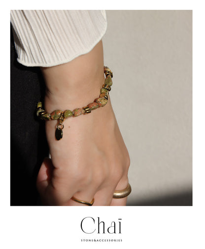 ブレスレット ユナカイト ヘマタイト