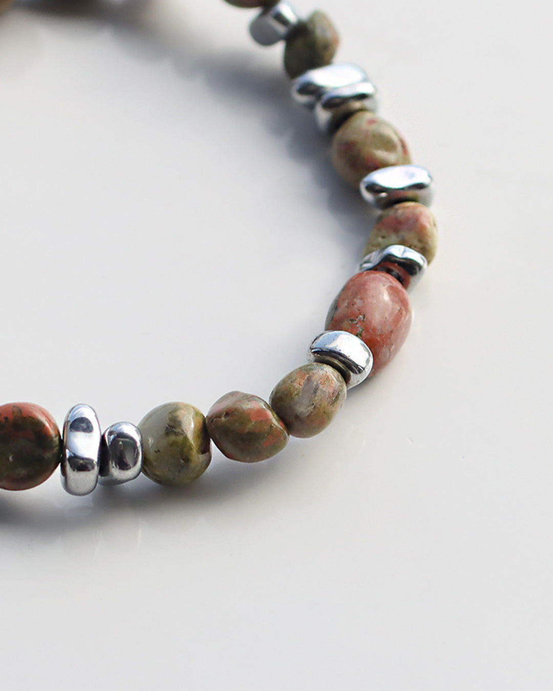 ブレスレット ユナカイト ヘマタイト