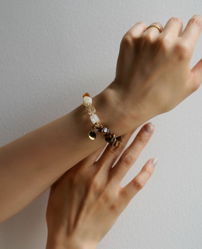 シトリン タイガーアイ ブレスレット【金運/仕事運】