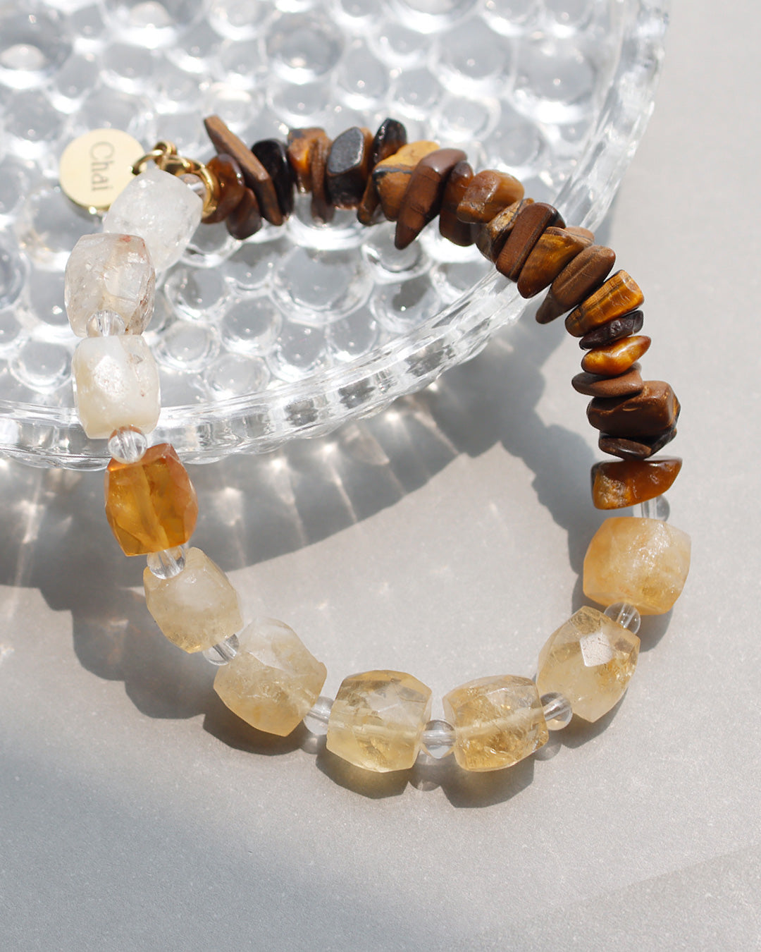 シトリン タイガーアイ ブレスレット【金運/仕事運】