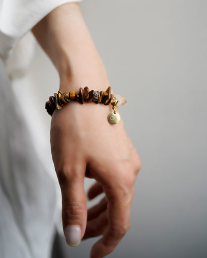 シトリン タイガーアイ ブレスレット【金運/仕事運】