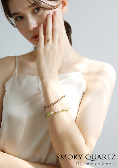 天然石ビーズ ゴムブレスレット