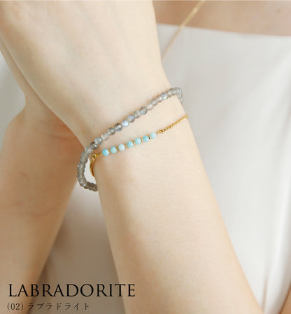 天然石ビーズ ゴムブレスレット