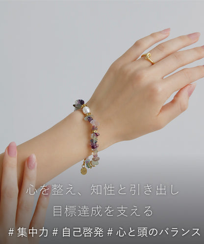 フローライト パール ブレスレット【自己啓発/心身バランス】