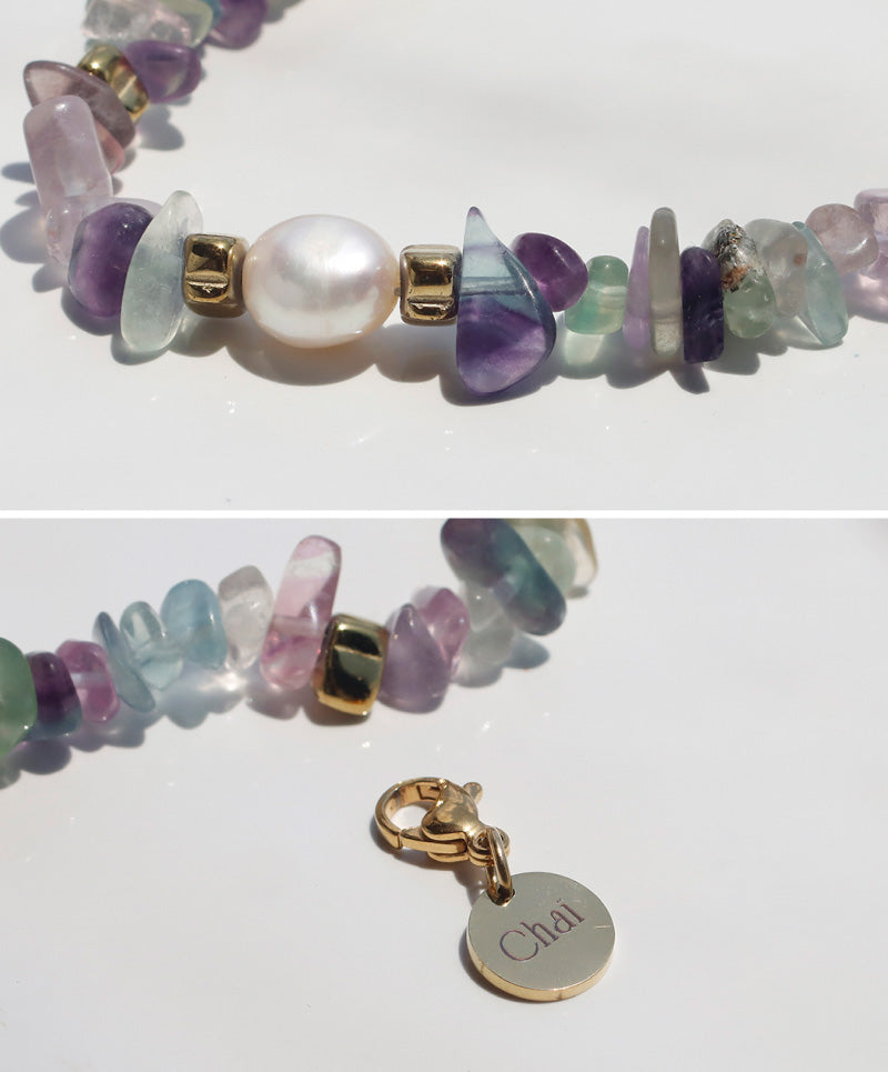 フローライト パール ブレスレット【自己啓発/心身バランス】