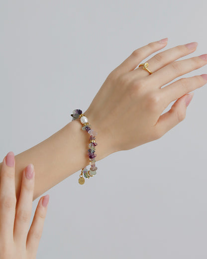 フローライト パール ブレスレット【自己啓発/心身バランス】