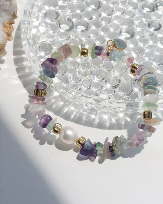 フローライト パール ブレスレット【自己啓発/心身バランス】