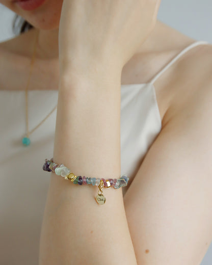 フローライト パール ブレスレット【自己啓発/心身バランス】