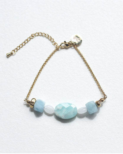【2026NEW】Grâce Bracelet |  アマゾナイト×白翡翠