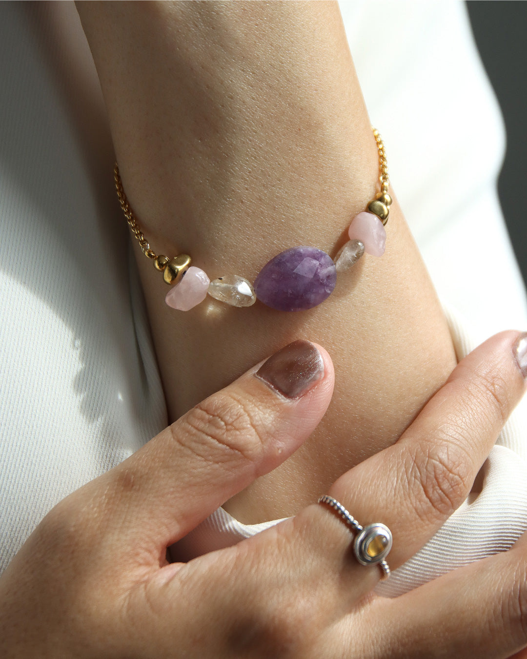 【2026NEW】Grâce Bracelet | アメジスト×ルチルクォーツ
