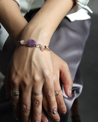 【2026NEW】Grâce Bracelet | アメジスト×ルチルクォーツ
