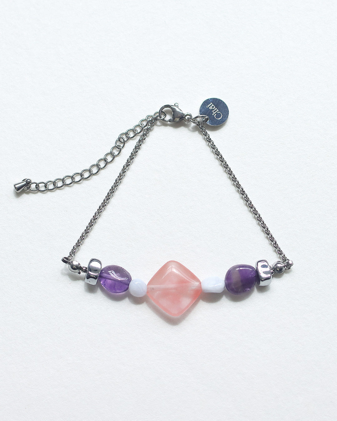 【2026NEW】Grâce Bracelet | ウォーターメロントルマリン×ブルーカルセドニー
