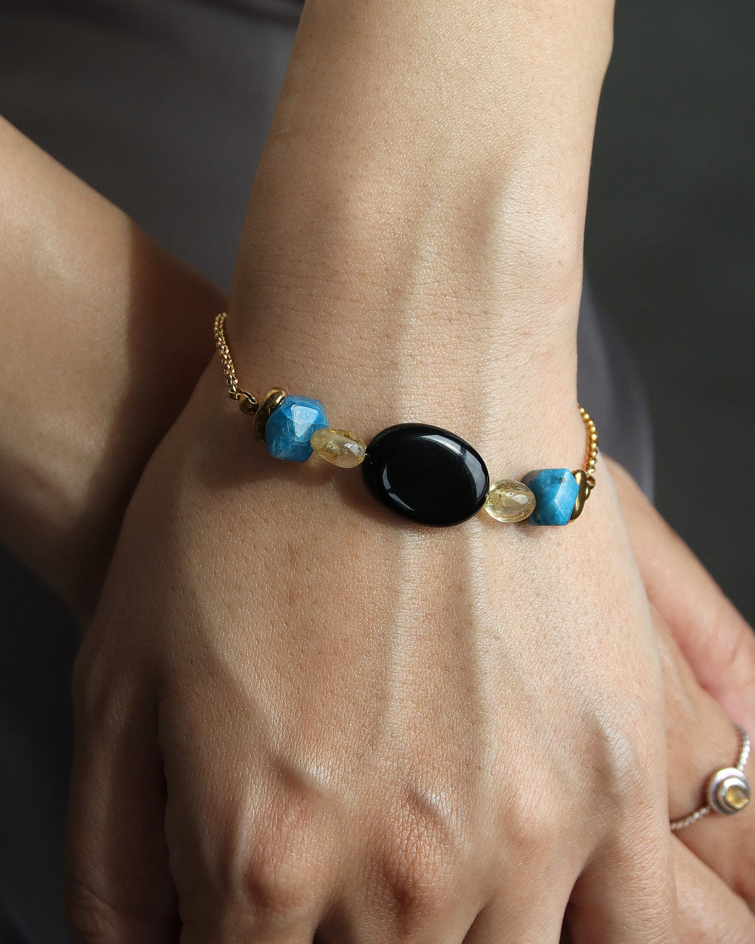 【2026NEW】Grâce Bracelet | オニキス×ルチルクォーツ