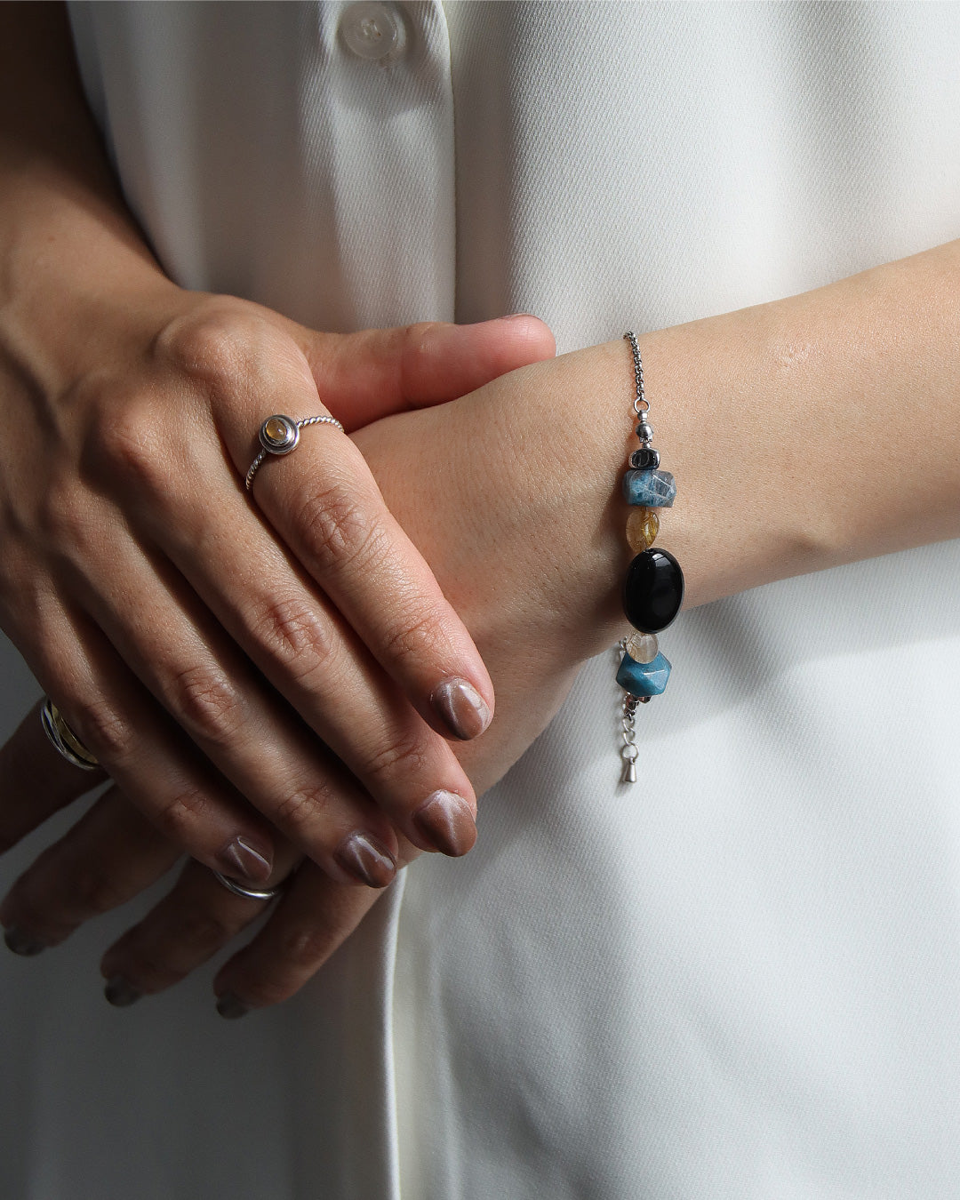 【2026NEW】Grâce Bracelet | オニキス×ルチルクォーツ