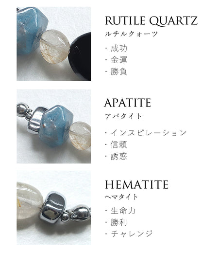 【2026NEW】Grâce Bracelet | オニキス×ルチルクォーツ