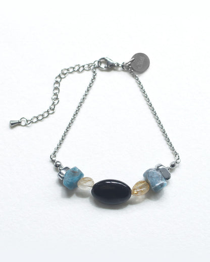 【2026NEW】Grâce Bracelet | オニキス×ルチルクォーツ