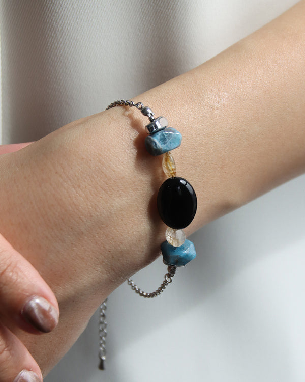 【2026NEW】Grâce Bracelet | オニキス×ルチルクォーツ