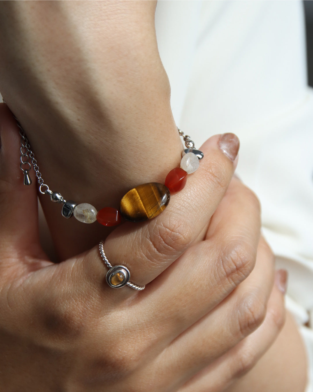 【2026NEW】Grâce Bracelet | タイガーアイ×ガーネット