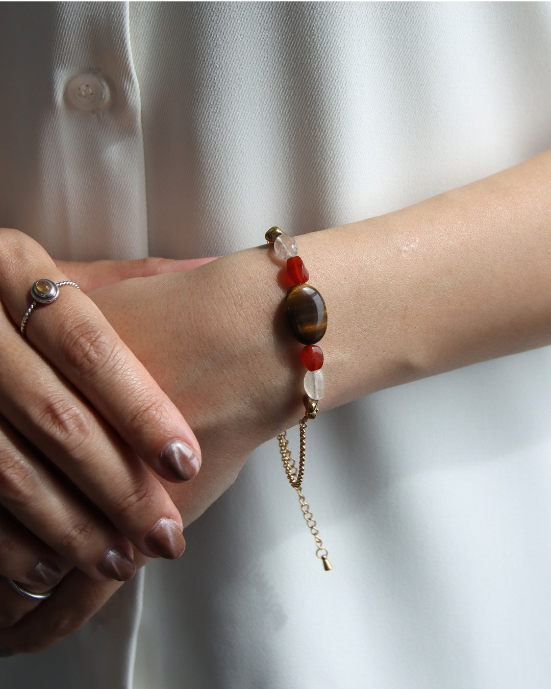 【2026NEW】Grâce Bracelet | タイガーアイ×ガーネット