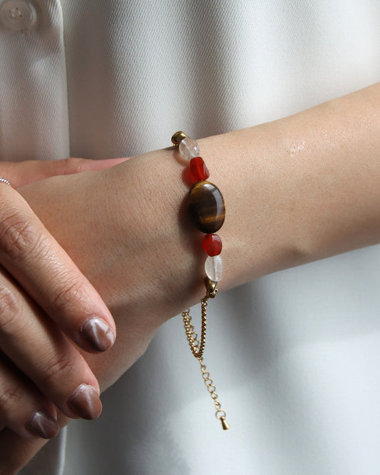 【2026NEW】Grâce Bracelet | タイガーアイ×ガーネット