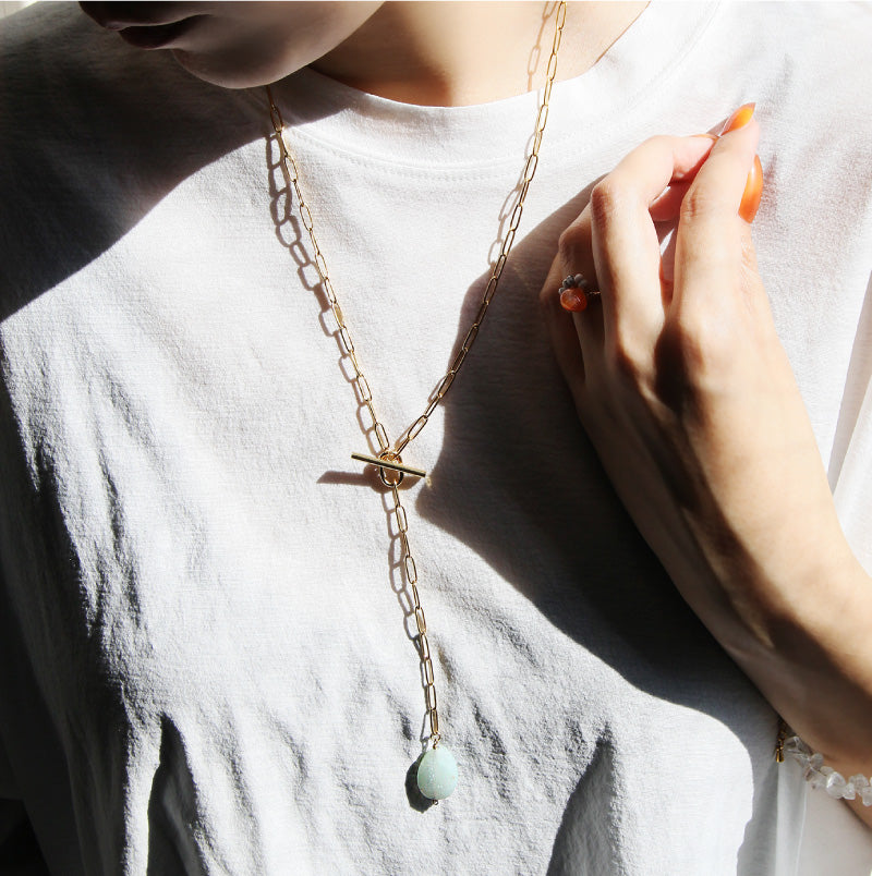 アマゾナイト マンテルネックレス