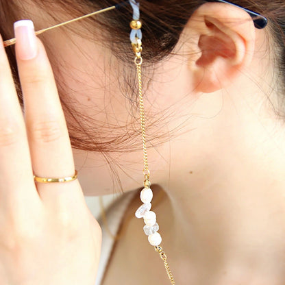 淡水パール クリスタル 眼鏡チェーン