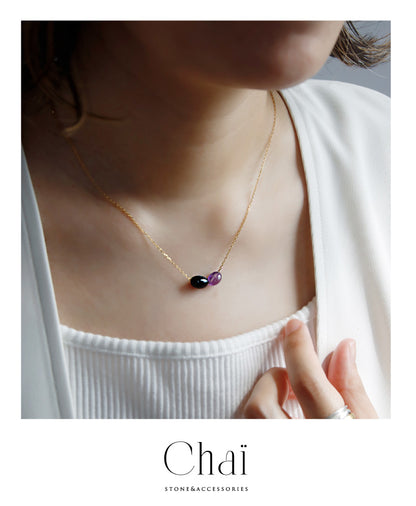 オニキス アメジスト ネックレス