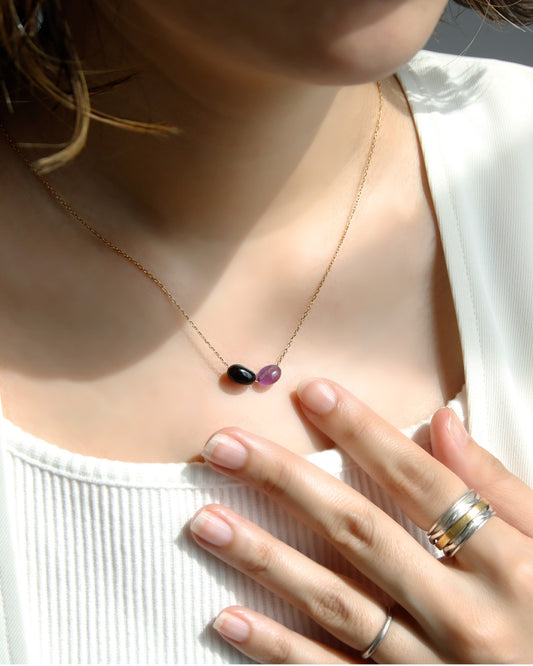 オニキス アメジスト ネックレス
