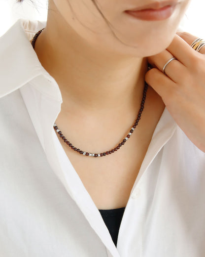 天然石 ビーズ ネックレス