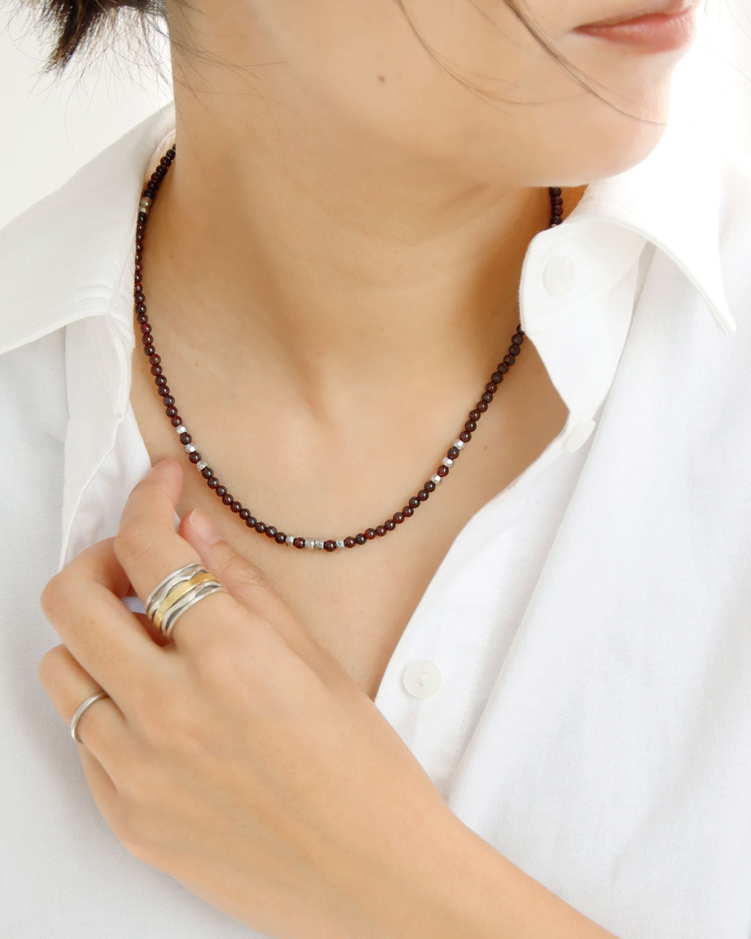 天然石 ビーズ ネックレス