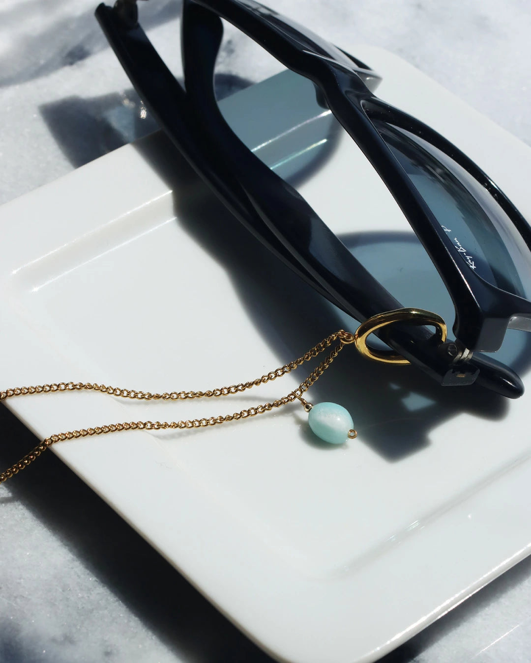 天然石 2way メガネホルダー ネックレス