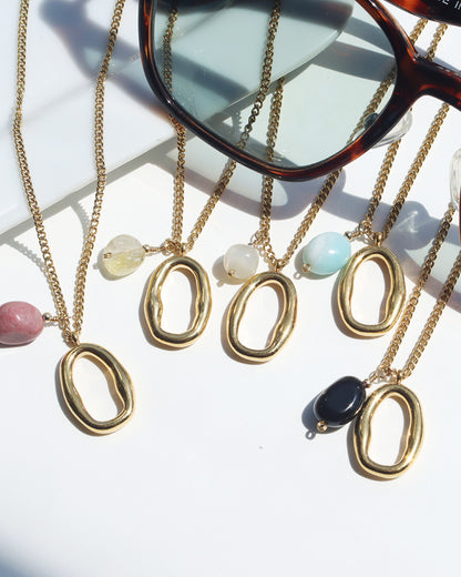 天然石 2way メガネホルダー ネックレス