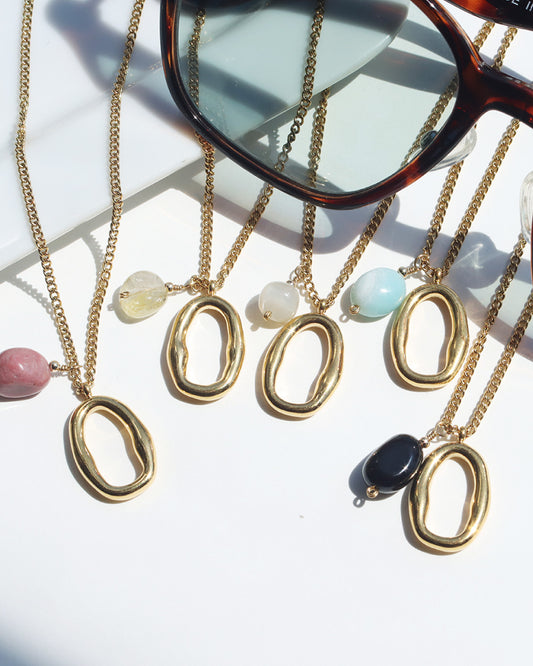 天然石 2way メガネホルダー ネックレス