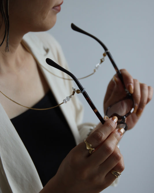 天然石 3way眼鏡チェーン