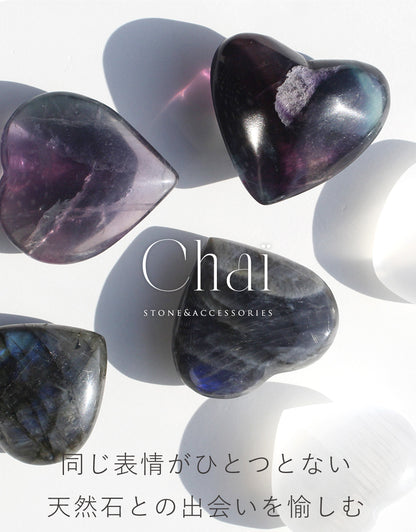 フローライトハートストーン0330