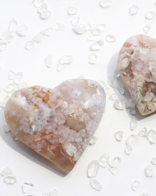 チェリーブロッサムアゲート　ハートストーン