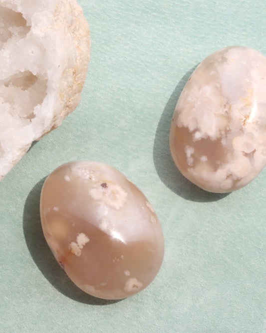 チェリーブロッサムアゲート　オーバルストーン