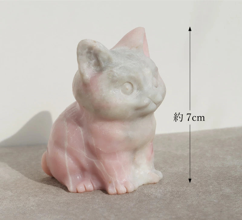 天然ピンクオパール ねこストーン