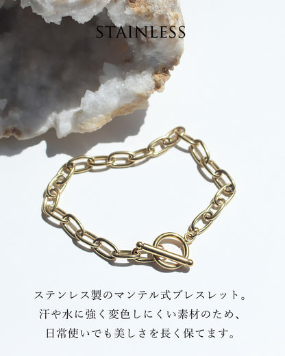 Glow | ターコイズブレスレット×ステンレスブレスレット セット